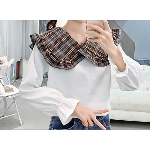 

Жен. Рубашка Однотонный Синий L