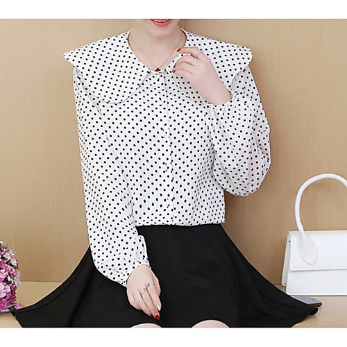 

Жен. Блуза Горошек Белый M