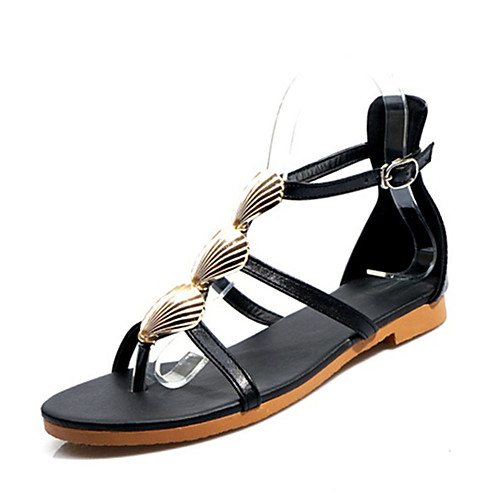 

Жен. Искусственная кожа Осень / Весна лето Сандалии На плоской подошве Черный / Серебряный / Для вечеринки / ужина