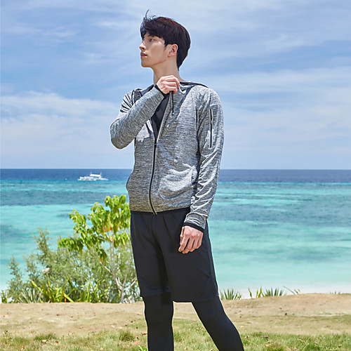 

Муж. Тонкий гидрокоостюм УФ-защита от солнца Быстровысыхающий Пригодно для носки Чинлон Чехол Купальники Одежда для пляжа Гидрокостюмы Однотонный Передняя молния Плавание Дайвинг Серфинг