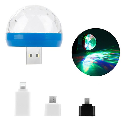 

1 комплект Свет небесного проектора Цветной USB Атмосферная лампа / Магический шар / Сценическая дискотека <5 V