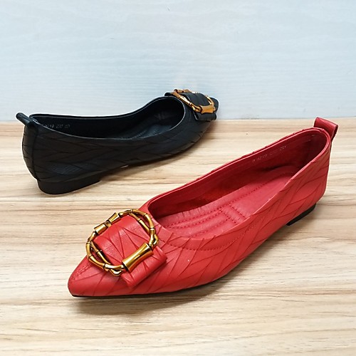 

Жен. Наппа Leather Весна На плокой подошве На плоской подошве Черный / Красный