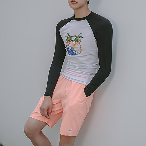 

Муж. Тонкий гидрокоостюм Сохраняет тепло УФ-защита от солнца Пригодно для носки Терилен Купальники Одежда для пляжа Гидрокостюмы Пэчворк Дайвинг / Эластичная