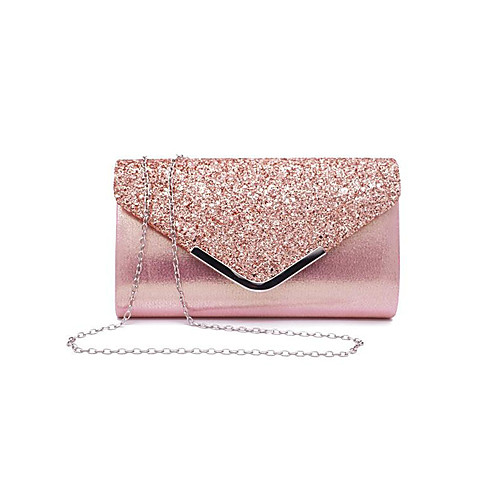 

Women's Sequin PU(Polyurethane) / PU Evening Bag Solid Color Black / Blushing Pink / Gold / Fall & Winter