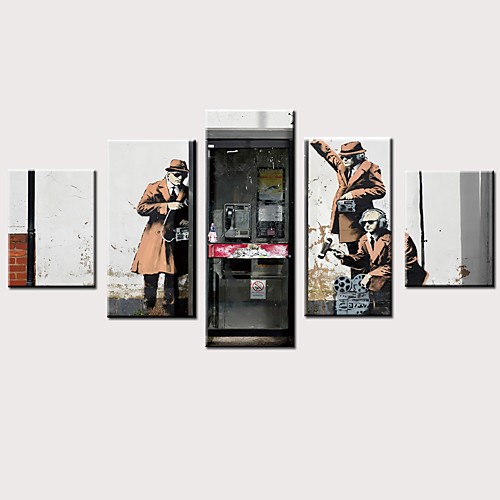 

С картинкой Роликовые холсты Отпечатки на холсте - Люди Виды искусства Винтаж Modern 5 панелей
