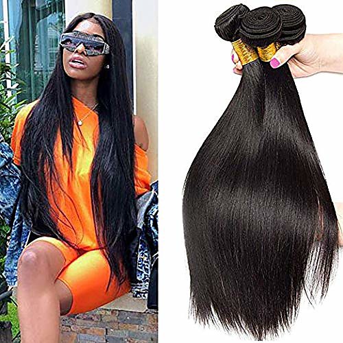 

3 Bundles Mongolian Hair Straight 100% Remy Hair Weave Bundles Natural Color Hair Weaves / Hair Bulk Extension Bundle Hair 8-28 inch Natural Color Human Hair Weaves Odor Free Soft Party Human Hair