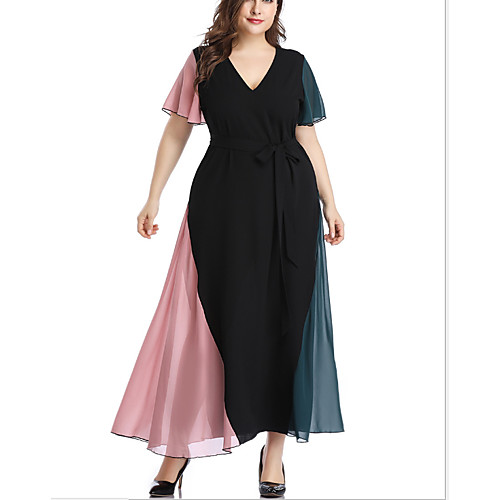 

женское платье до колен черный xl xxl xxxl xxxxl