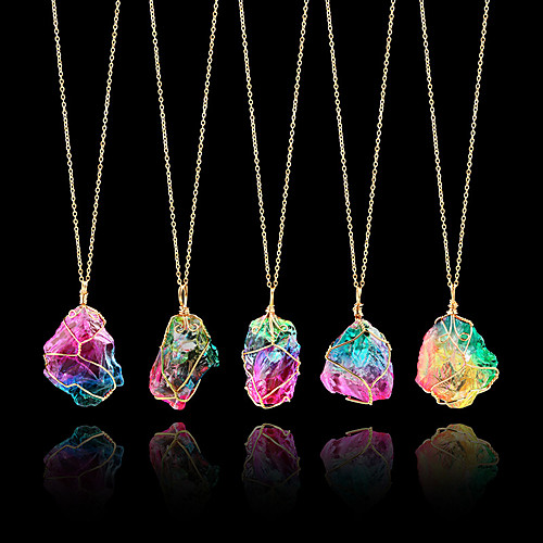 

Жен. Ожерелья с подвесками Цепочка Цвет радуги 8 cm Ожерелье Бижутерия 1шт Назначение фестиваль