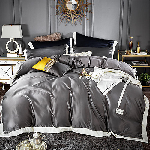 

Пододеяльник наборы Однотонный / Роскошь Хлопок Плиссировка 4 предметаBedding Sets