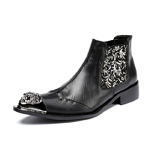 

Муж. Fashion Boots Наппа Leather Наступила зима Деловые / На каждый день Ботинки Сохраняет тепло Ботинки Контрастных цветов Коричневый / Красный / Вино