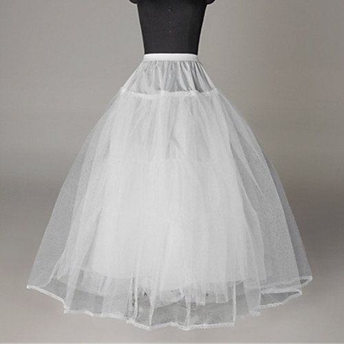 

Bride Classic Lolita 1950s Dress Petticoat Hoop Skirt Crinoline Women's Girls' Tulle Costume White Vintage Cosplay Wedding Party Princess