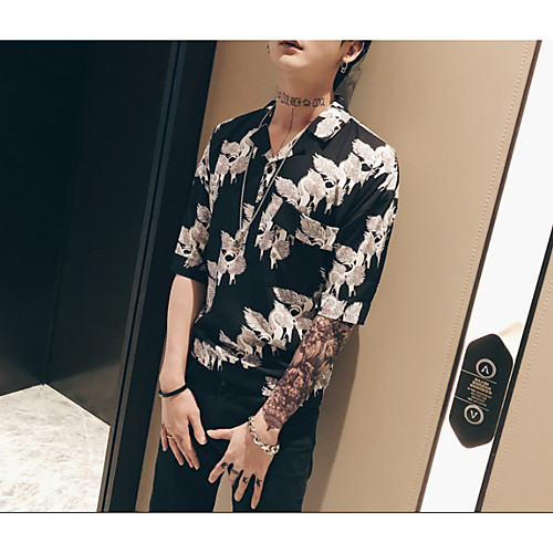 

Муж. Рубашка Однотонный Белый L