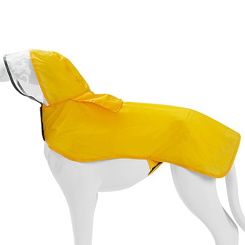 фото Собаки коты дождевик одежда для собак однотонный желтый синий нейлон пва костюм назначение хаски лабрадор аляскинского маламута весна, осень, зима, лето универсальные водонепроницаемый защита от ветра Lightinthebox