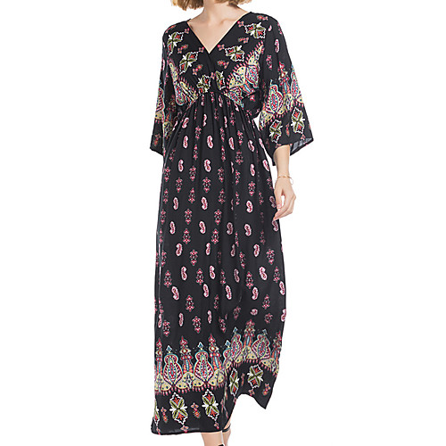 

Жен. Классический Оболочка Платье - Контрастных цветов Макси