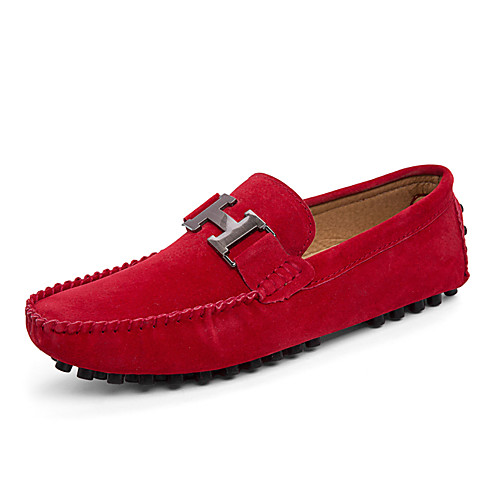 

Муж. Официальная обувь Кожа Весна / Наступила зима На каждый день / Английский Мокасины и Свитер Нескользкий Черный / Коричневый / Красный