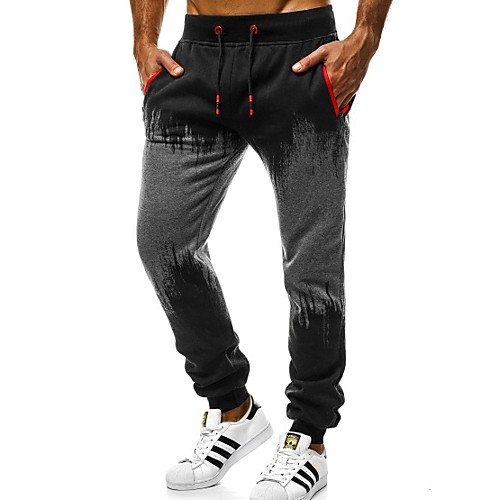 

Men's Basic Sweatpants Pants - Print Red Dark Gray Light gray M L XL