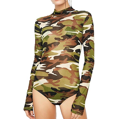 

Жен. Классический / Панк & Готика Зеленый Комбинезоны, камуфляж Сетка M L XL