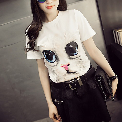 

Жен. Футболка Животное Белый L