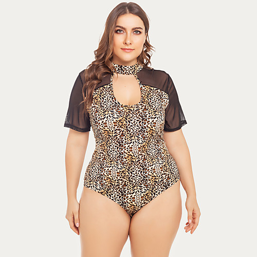 

Жен. Bodysuit Леопард Желтый XXL