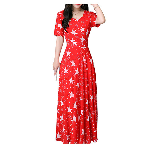 

Жен. Хлопок Туника Платье Макси