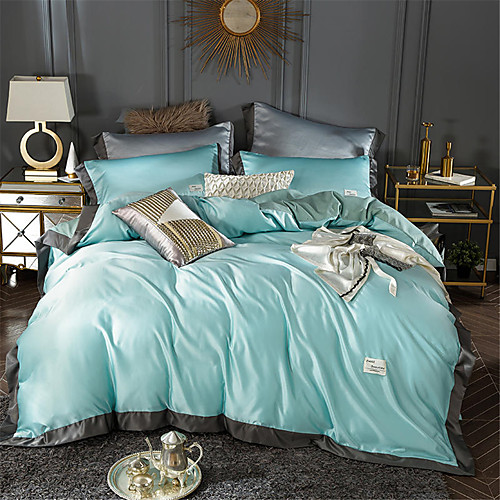 

Пододеяльник наборы Однотонный / Роскошь Хлопок Плиссировка 4 предметаBedding Sets