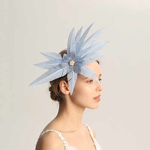 

Лен / Перья Fascinators с Пух 1шт Свадьба / Особые случаи Заставка