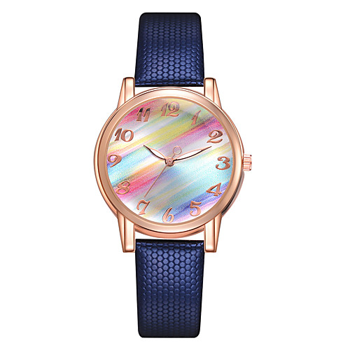 

Women's Quartz Watches Fashion Black White Blue PU Leather Chinese Quartz Red Sky Blue Blue Casual Watch 1 pc Analog One Year Battery Life