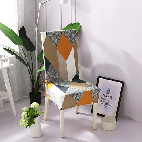 

Colorful Rhombus Very Soft Chair Cover Stretch Removable Washable Dining Room Chair Protector Slipcovers Home Decor Dining Room Seat Cover