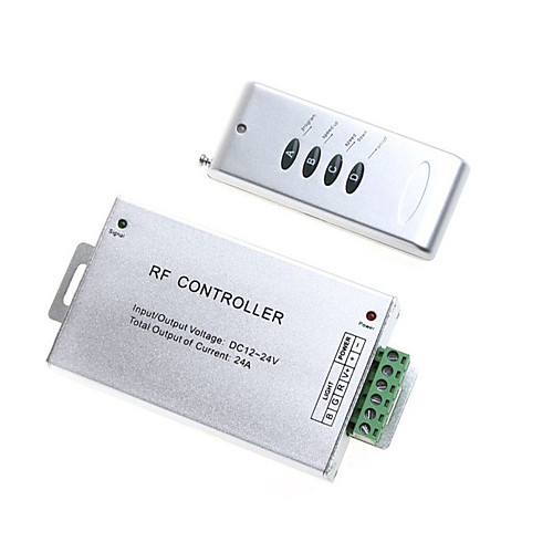 

RGB светодиодный контроллер управления беспроводной DC12-24V 4 ключа РФ пульт дистанционного управления для RGB светодиодные полосы света 5050 3528