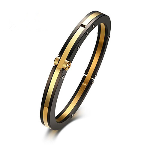 

Men's Bracelet Bangles Classic Joy Stylish Titanium Steel Bracelet Jewelry Gold For Party Daily