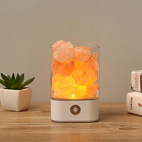 

1 шт. USB кристалл свет естественный гималайский соль лампы очиститель воздуха создатель настроения в помещении теплый свет настольная лампа для спальни лавы лампы