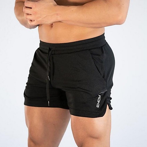 

Муж. Спортивные Шорты Брюки - Однотонный Черный Серый L XL XXL