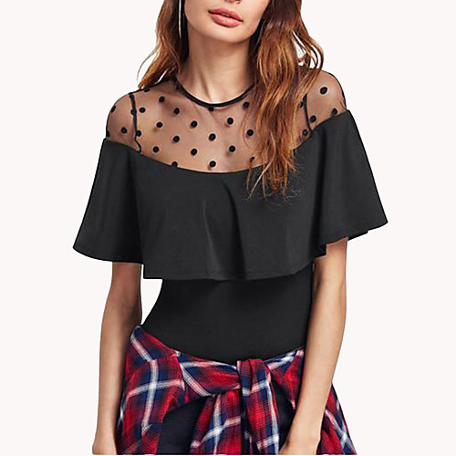 

Жен. Классический Белый Черный Комбинезоны, Однотонный Кружева M L XL