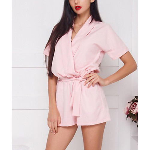 

Жен. Красный Розовый Пурпурный Комбинезоны, Однотонный L XL XXL