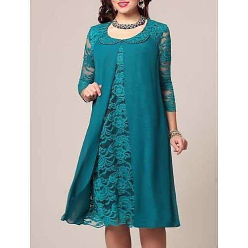 

женское платье длиной до колена в линию красный синий зеленый s m l xl