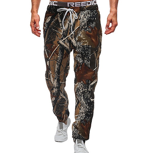 

Муж. Уличный стиль Чино Брюки - С принтом Коричневый