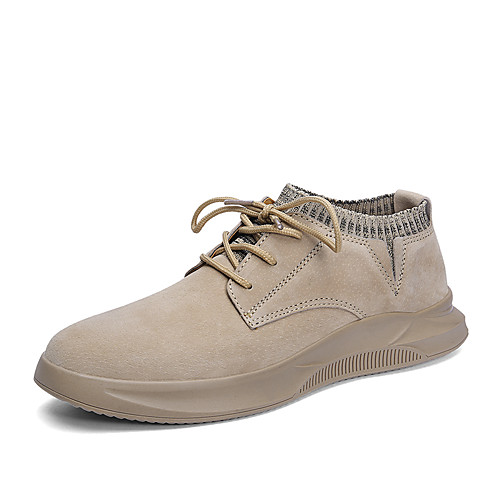 

Муж. Кожаные ботинки Кожа / Свиная кожа Весна лето На каждый день Кеды Дышащий Бежевый / Серый