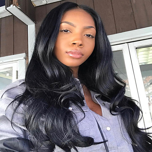 

Synthetic Wig Curly Middle Part Wig Long Natural Black Synthetic Hair 24 inch Women's Synthetic Comfortable African American Wig Black / Doll Wig / For Black Women