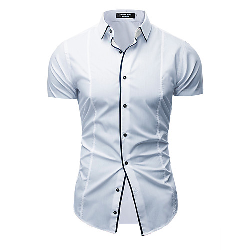 

Муж. Пэчворк Рубашка Контрастных цветов Белый XL