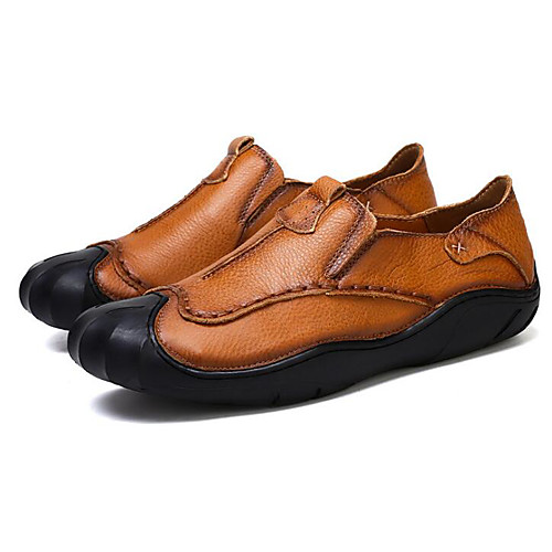 

Муж. Комфортная обувь Наппа Leather Весна Мокасины и Свитер Черный / Коричневый