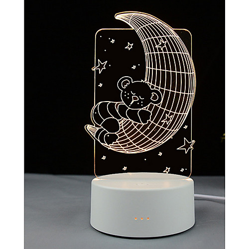 

1шт LED Night Light Тёплый белый USB Творчество <=36 V