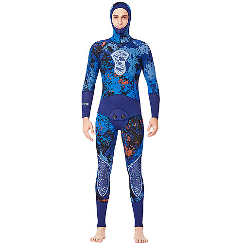 

Dive&Sail Муж. Гидрокостюм мокрого типа 5mm SCR Неопрен Гидрокостюмы Длинный рукав Застежка-молния сзади камуфляж Осень Весна Лето / Эластичная