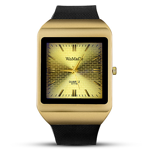 

Men's Dress Watch Quartz Silicone Black Casual Watch Analog Casual Fashion - White Black Golden / Stainless Steel