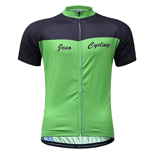 

JESOCYCLING Муж. С короткими рукавами Велокофты - Зеленый Велоспорт Джерси Дышащий Быстровысыхающий Виды спорта 100% полиэстер Горные велосипеды Шоссейные велосипеды Одежда / Эластичная