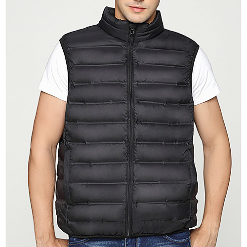 

Муж. Однотонный Короткая Пуховик, Нейлон Красный / Темно синий / Серый XL / XXL / XXXL