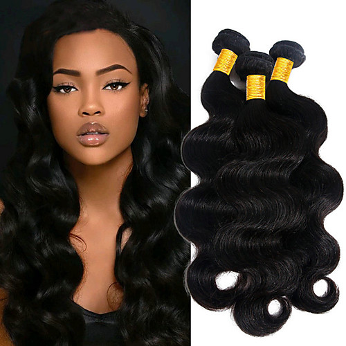 

3 Bundles Peruvian Hair Body Wave Unprocessed Human Hair 100% Remy Hair Weave Bundles Natural Color Hair Weaves / Hair Bulk Bundle Hair Human Hair Extensions 8-28 inch Natural Color Human Hair Weaves