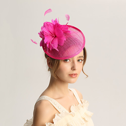 

Лен / Перья Fascinators с Пух 1шт Свадьба / Особые случаи Заставка