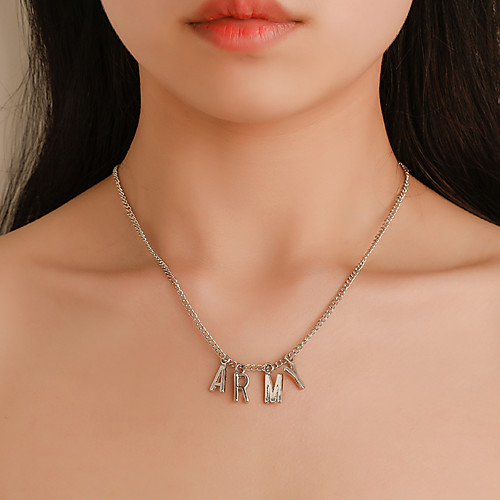 

Women's Pendant Necklace Necklace Friends European Romantic Casual / Sporty Sweet Chrome Silver 55 cm Necklace Jewelry 1pc For Street Festival