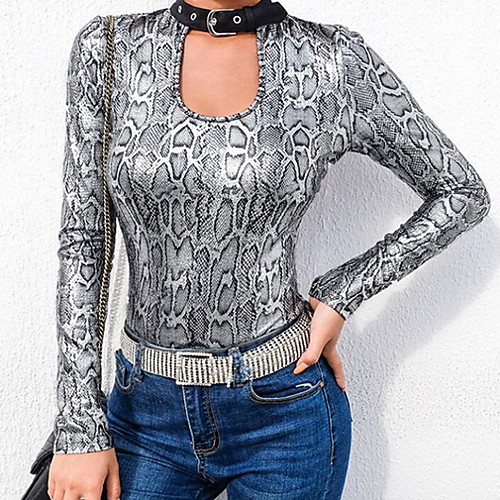 

Жен. Bodysuit Животное Серебряный S