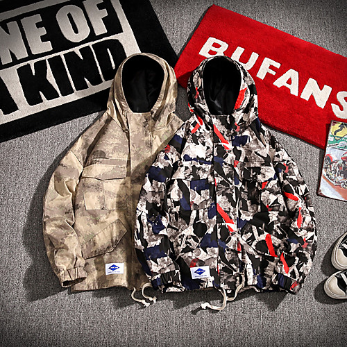 

Муж. Пэчворк Ветровка Черный / красный Хаки Виды спорта Контрастных цветов Толстовка Верхняя часть Бег Длинный рукав Спортивная одежда Легкость С защитой от ветра Дышащий Мягкий Неэластичная